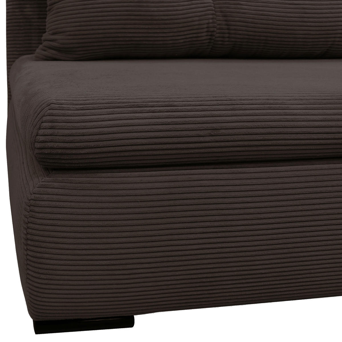SCHLAFSOFA Cord Braun  - Schwarz/Braun, Design, Kunststoff/Textil (154/93/85cm) - MID.YOU