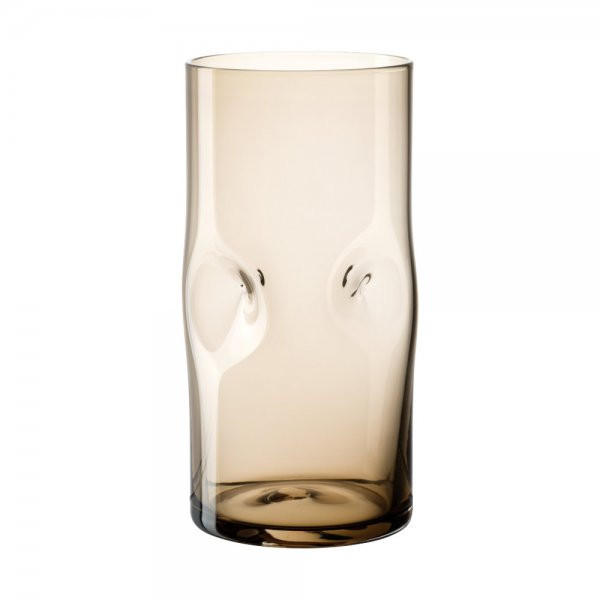 WASSERGLAS 330 ml  - Braun, Design, Glas (6,5/13,5/6,5cm) - Leonardo