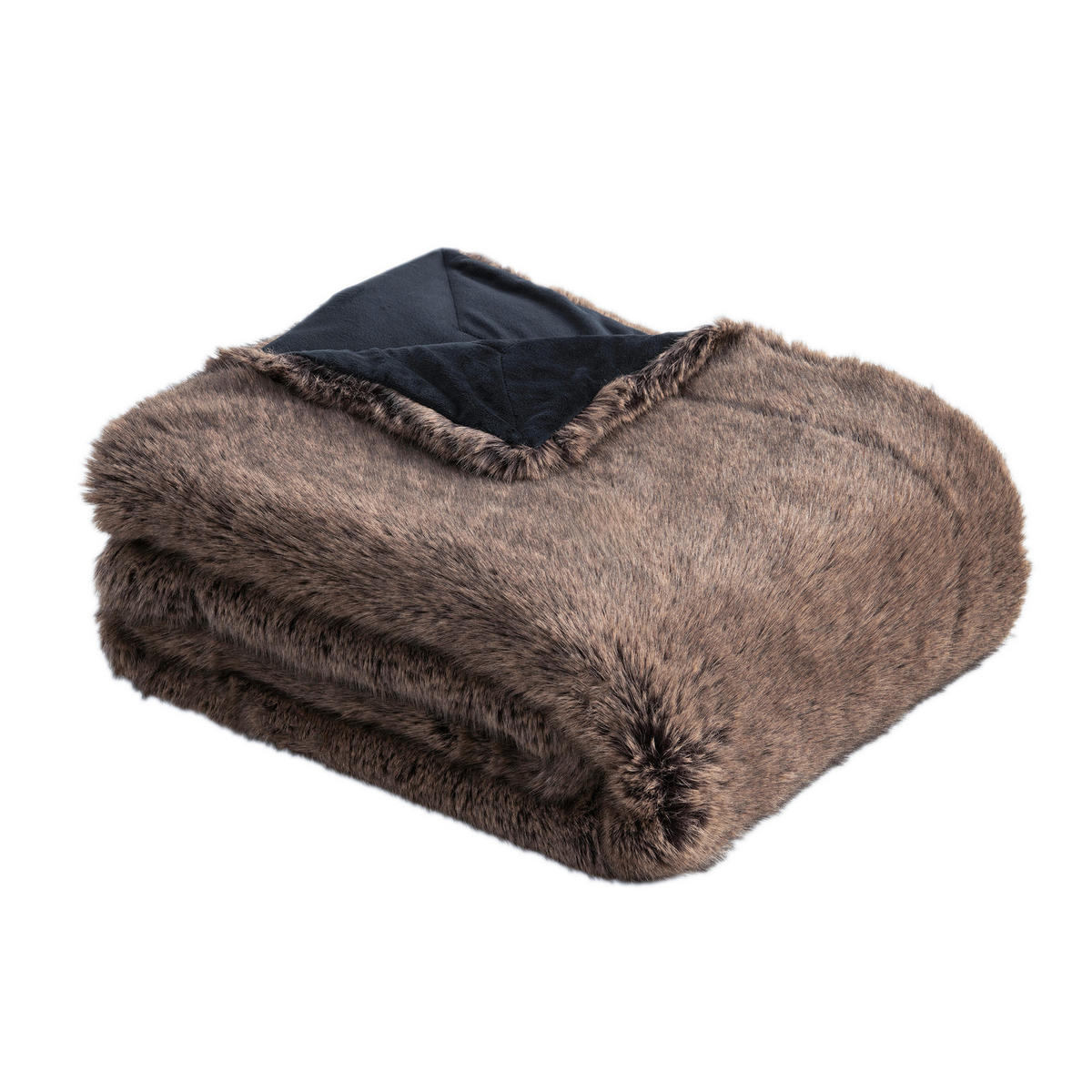 DECKE BUGATTI 150/200 cm  - Schwarz/Braun, Basics, Textil (150/200cm) - Bugatti