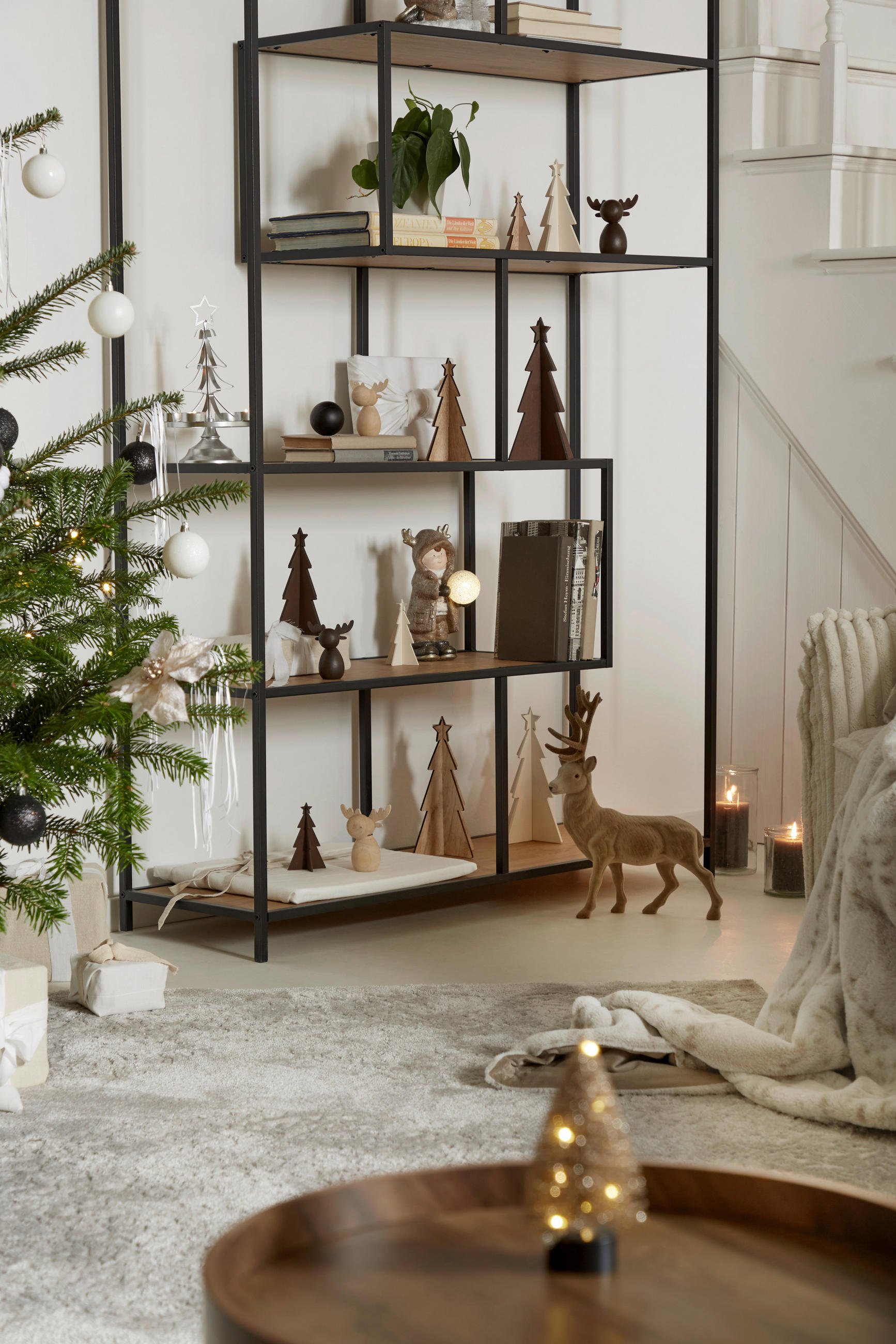 DEKORAČNÝ STROM - biela/béžová, Konventionell, kompozitné drevo (12cm)