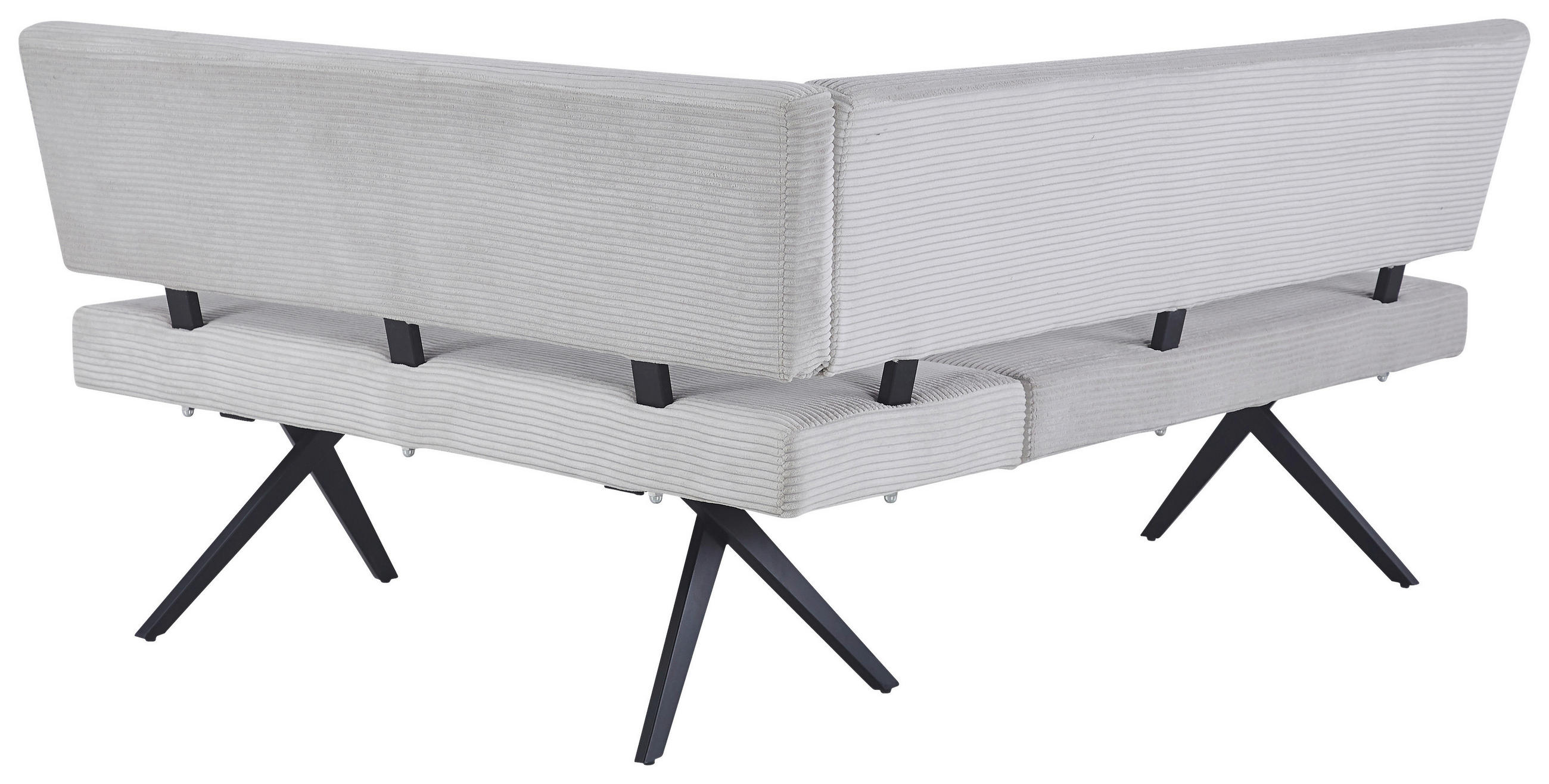 ECKBANK 190/150 cm  in Beige  - Beige/Schwarz, KONVENTIONELL, Textil/Metall (190/150cm) - MID.YOU