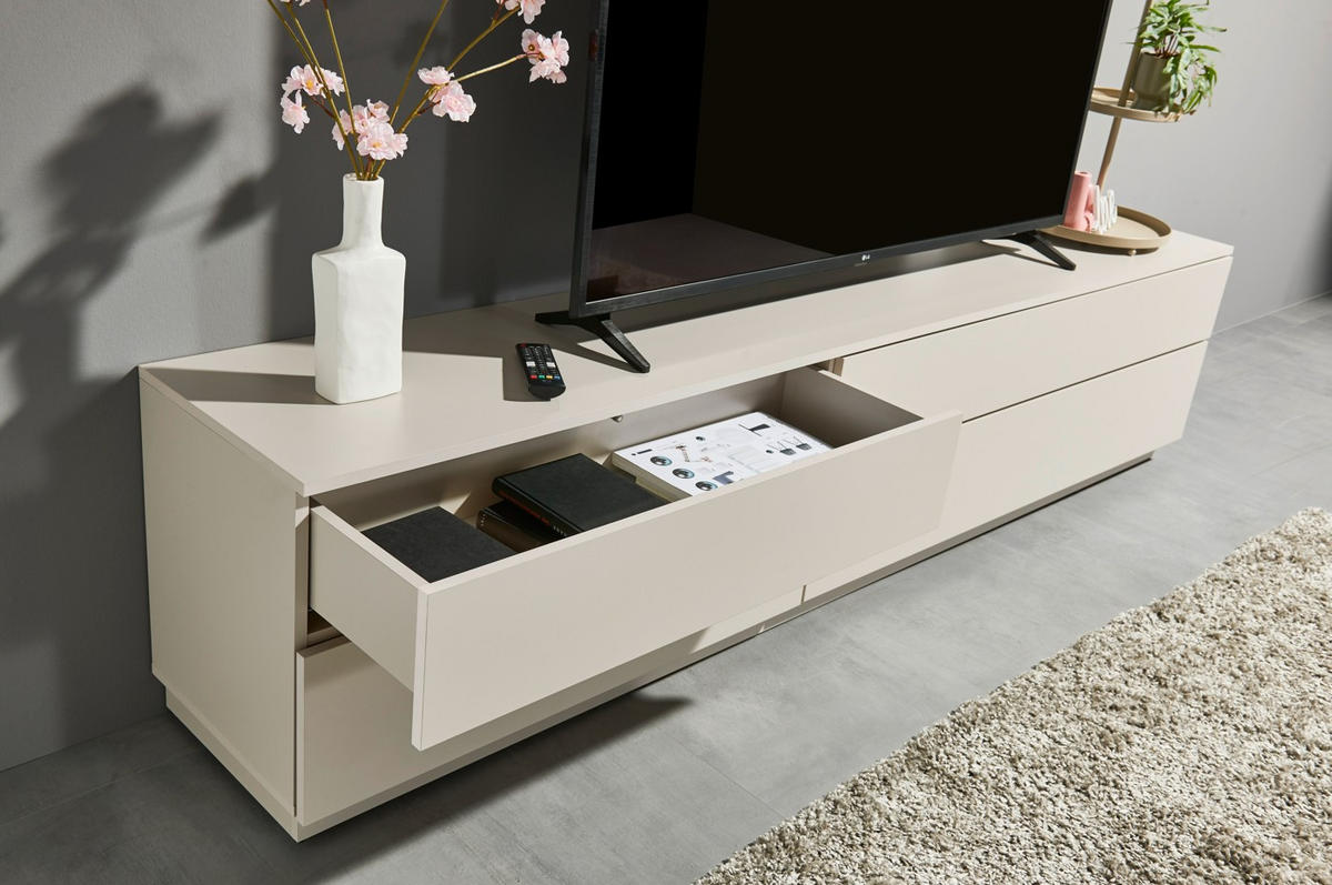 LOWBOARD  in 220/50/38 cm  - Kaschmir, Design, Holzwerkstoff (220/50/38cm) - MID.YOU