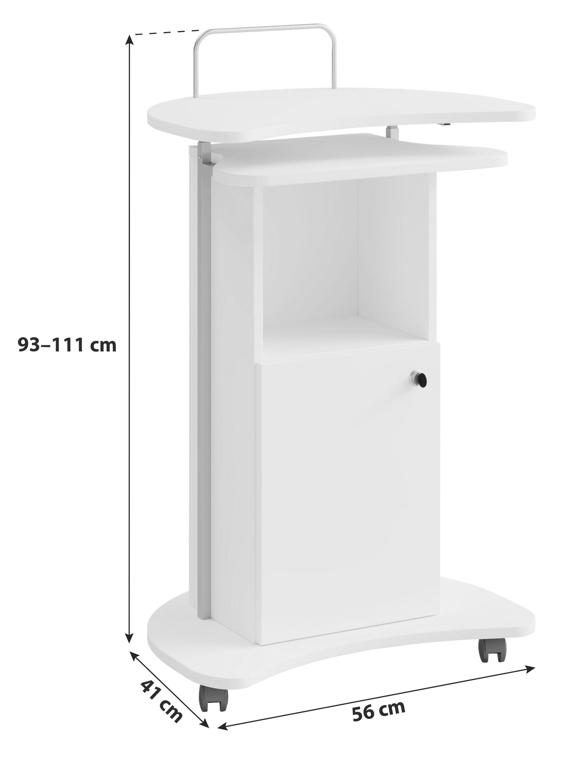 STEHPULT 56/41/93 cm  - Schwarz, Basics, Holzwerkstoff (56/41/93cm) - MID.YOU