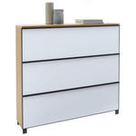 SCHUHKIPPER  in 140/126/31 cm  - Eichefarben/Anthrazit, Design, Glas/Holzwerkstoff (140/126/31cm) - Dieter Knoll