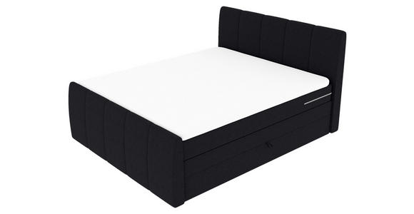 BOXSPRINGBETT 180/200 cm  in Schwarz  - Schwarz, KONVENTIONELL, Kunststoff/Textil (180/200cm) - Carryhome