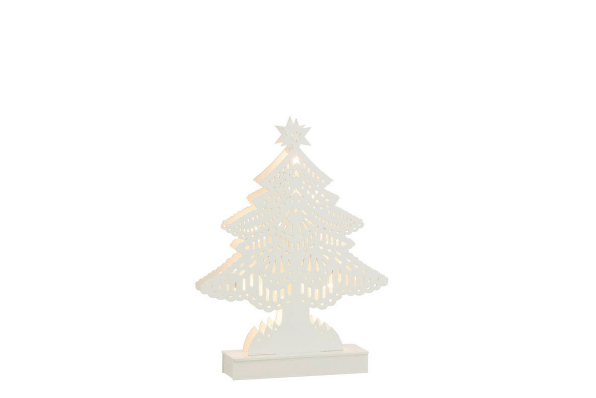 DEKOBAUM  - Weiß, Basics, Holzwerkstoff (25/6/33cm) - X-Mas