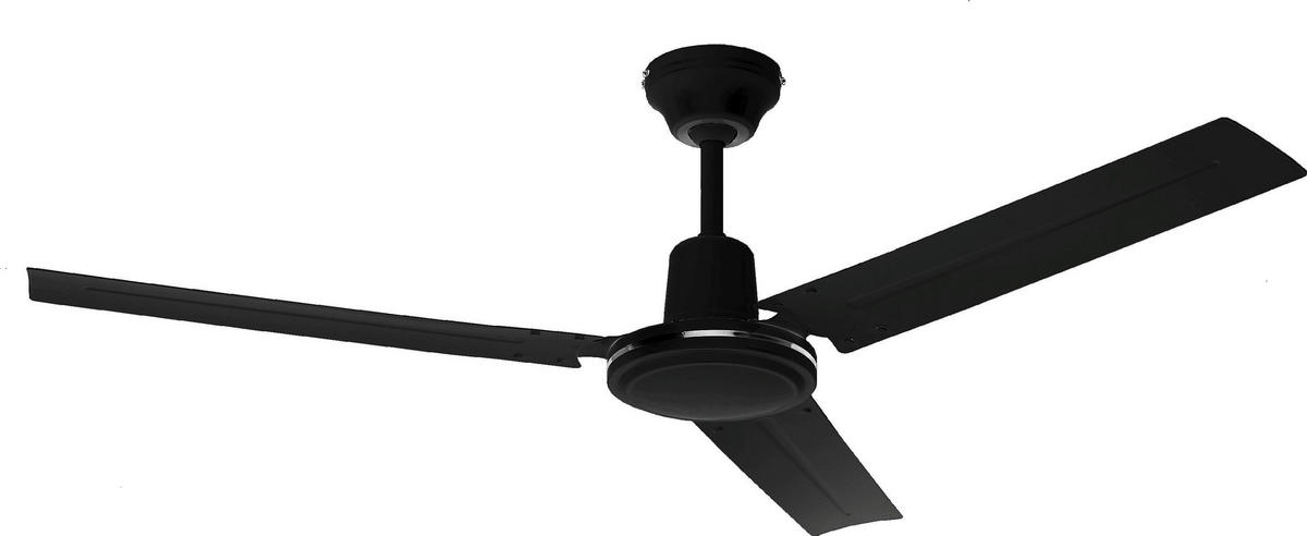 PLAFONSKI VENTILATOR  BLACK  - crna, Osnovno, metal (121/35cm)