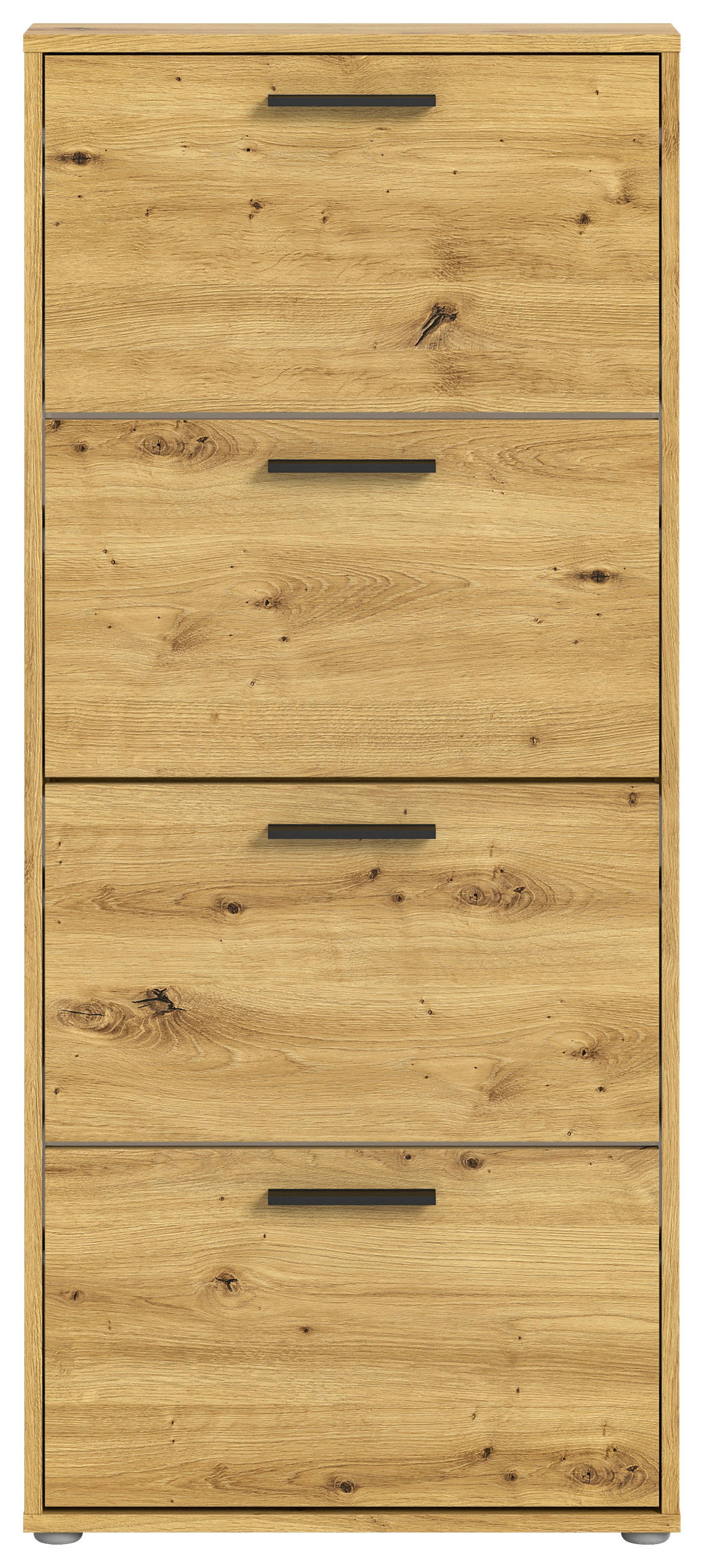 BILLENŐS CIPŐSSZEKRÉNY 59/136/17 cm  - fekete/Artisan tölgy, Design, műanyag/faalapú anyag (59/136/17cm) - Carryhome