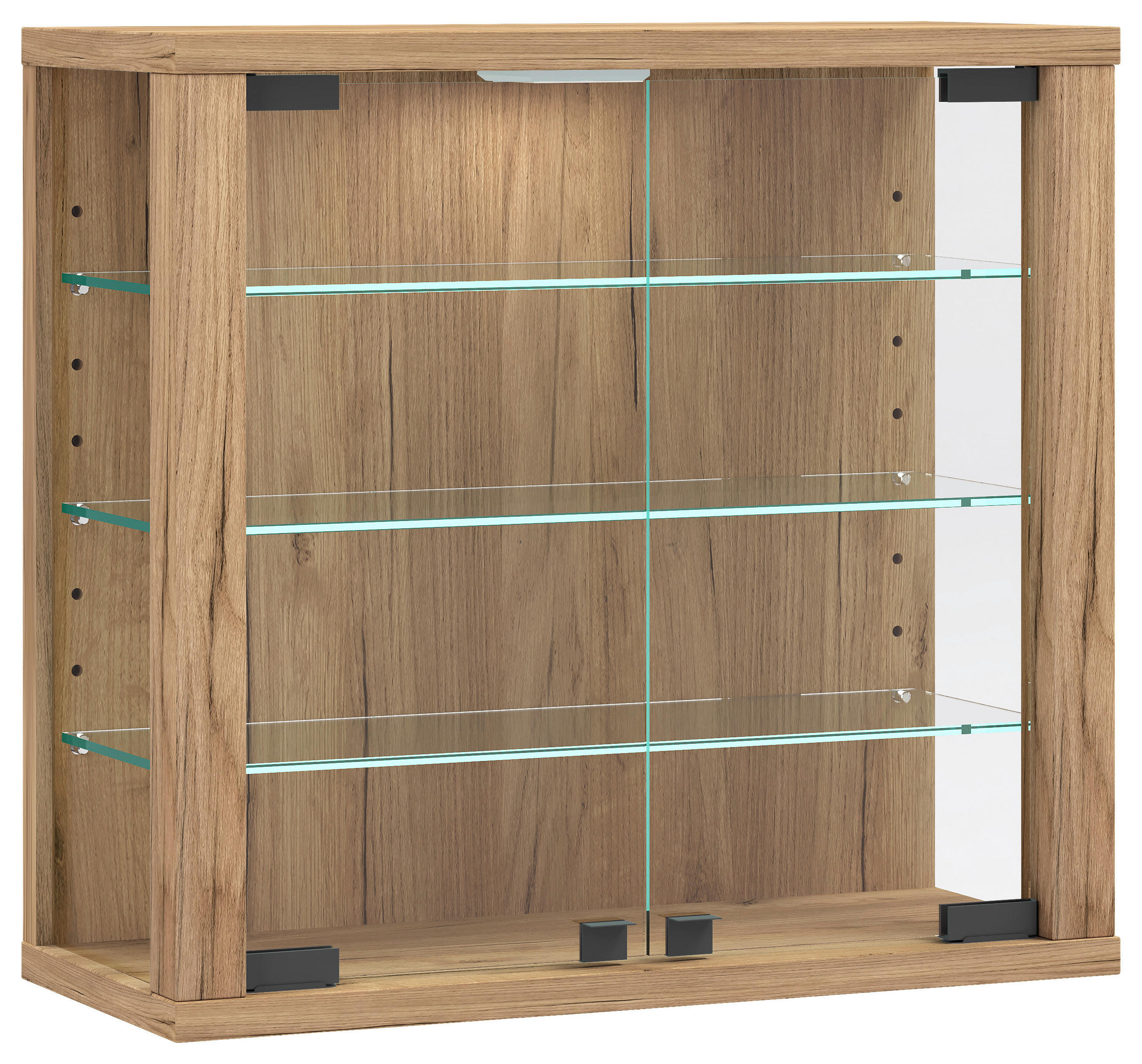 HÄNGEVITRINE  Honigeiche  - Honigeiche, Design, Glas/Holzwerkstoff (43/40/18cm) - MID.YOU
