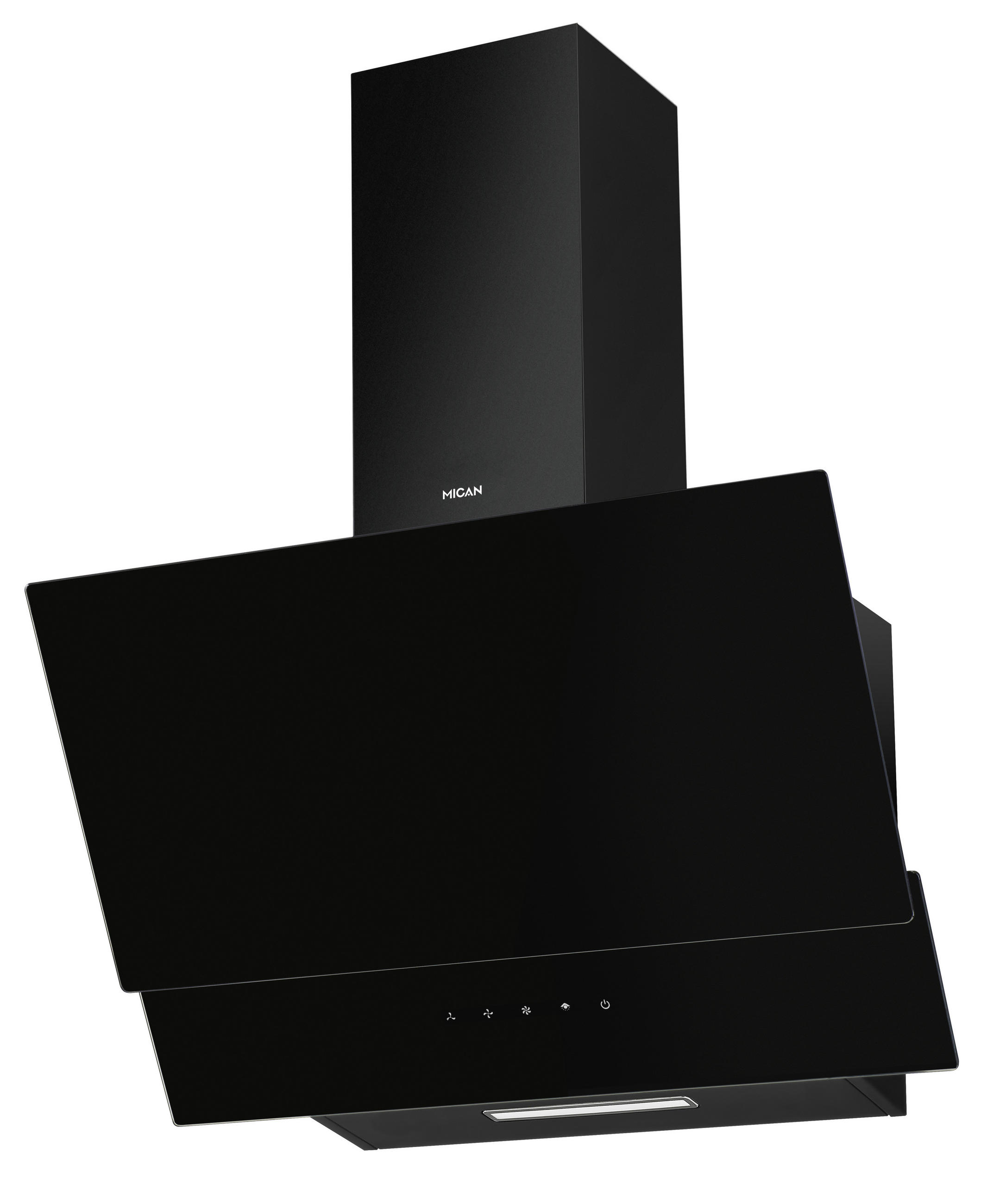 DUNSTABZUGSHAUBE 60290  - Schwarz, Basics, Glas/Metall (60/75,8-113,8/37,6cm) - Mican