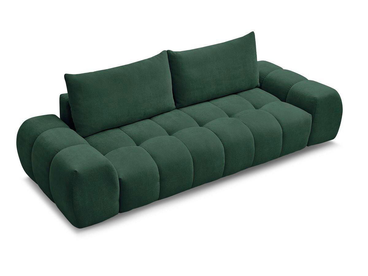 3-SITZER-SOFA EVEREST Struktur Grün  - Schwarz/Grün, MODERN, Kunststoff/Textil (278/90/115cm)