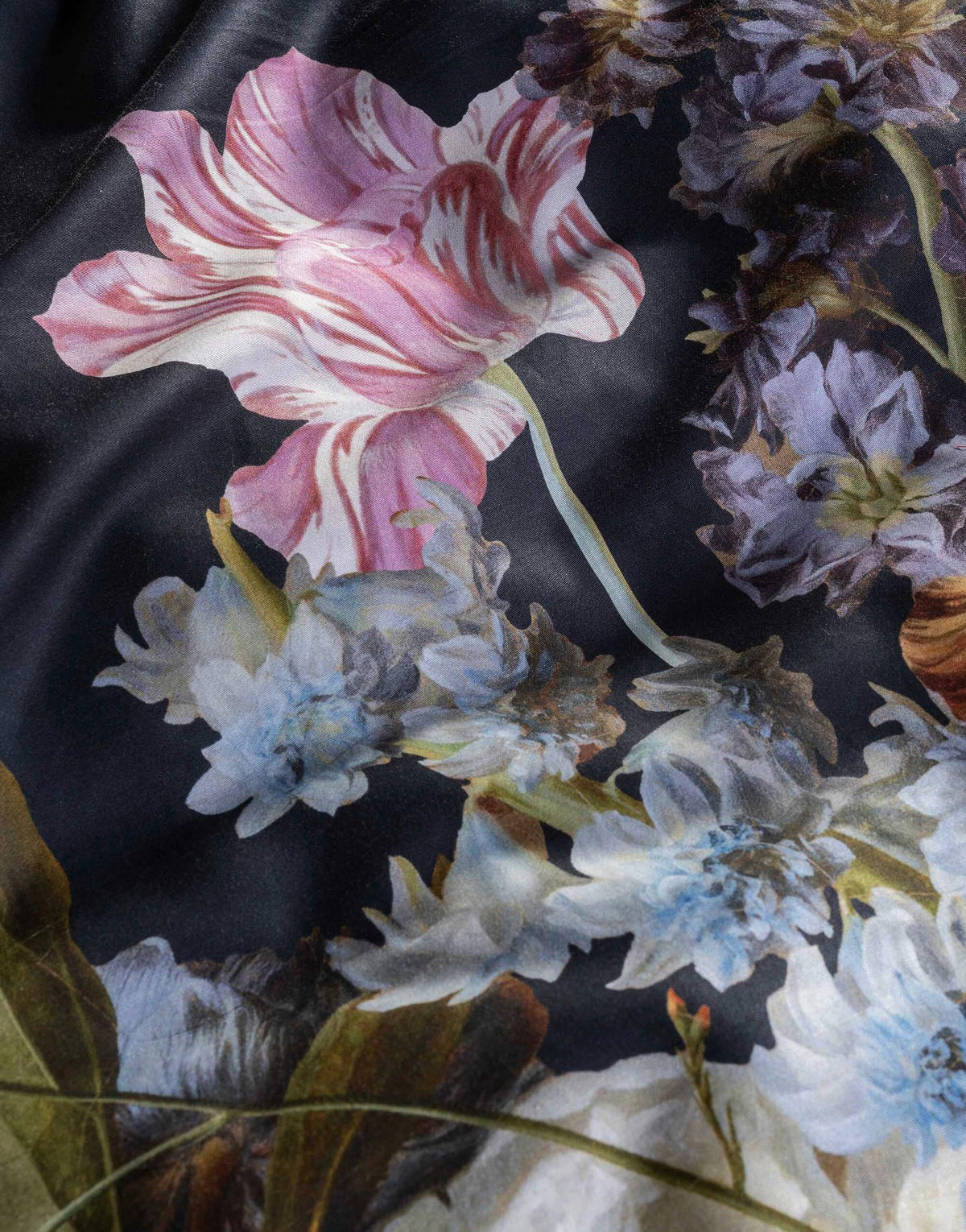 BETTWÄSCHE Rosabelle Satin 200/200 cm  - Dunkelblau, KONVENTIONELL, Textil (200/200cm) - Essenza