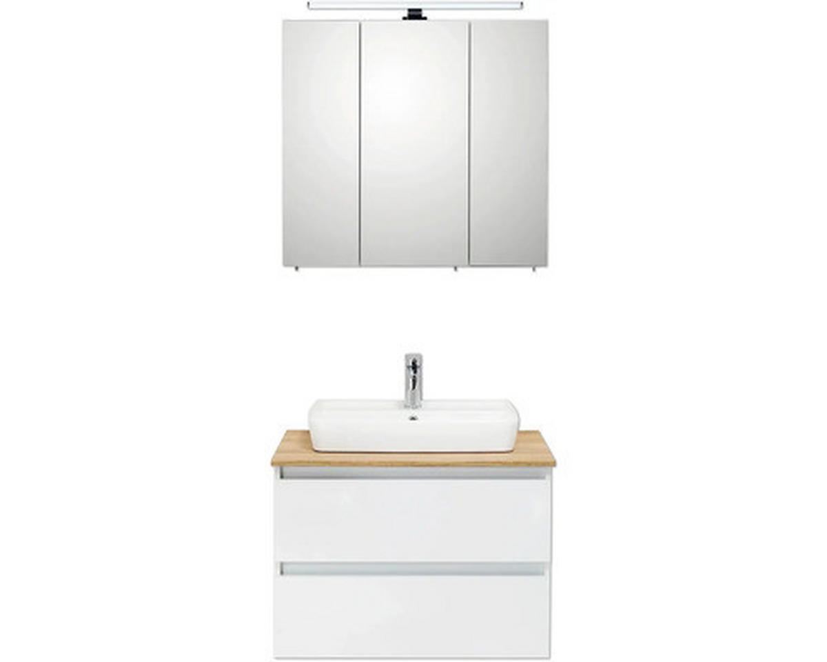 KOPALNICA  bela, barve hrasta  - barve hrasta/bela, Konvencionalno, leseni material (78cm) - Pelipal