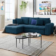 ECKSOFA inkl.Funktionen Blau Webstoff  - Blau/Schwarz, Design, Kunststoff/Textil (158/238cm) - Xora