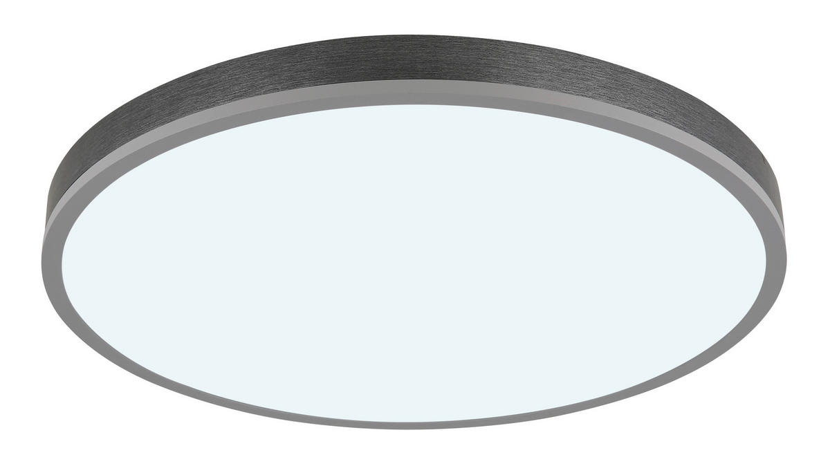 LED-TAKLAMPA DORO 60/8,5 cm  - vit/mörkgrå, Basics, metall/plast (60/8,5cm) - Globo