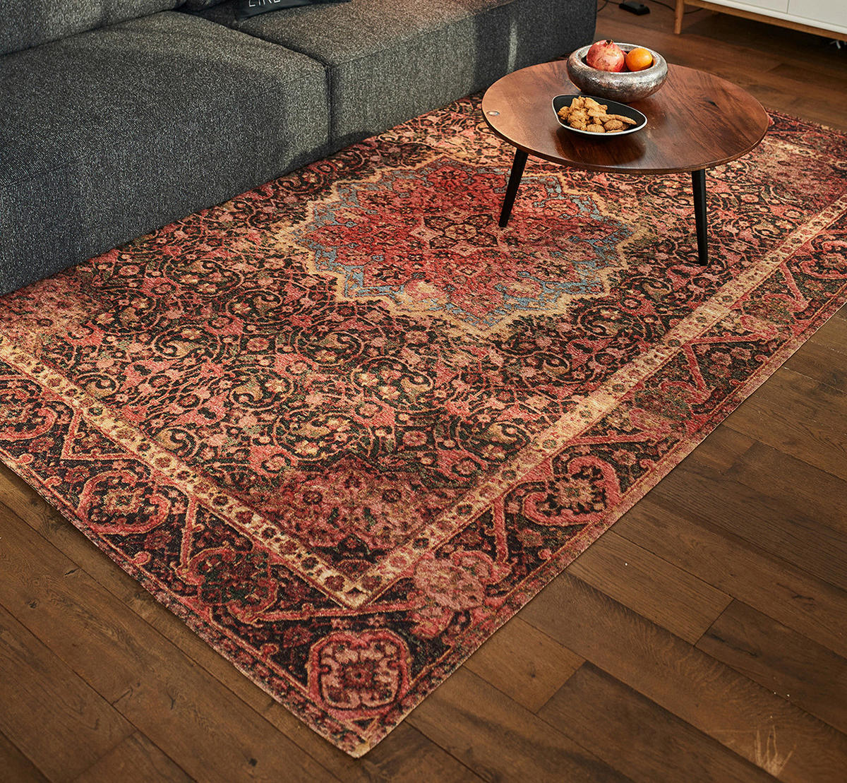 FLACHWEBETEPPICH 195/285 cm Rot  - Rot, Design, Textil (195/285cm) - Tom Tailor