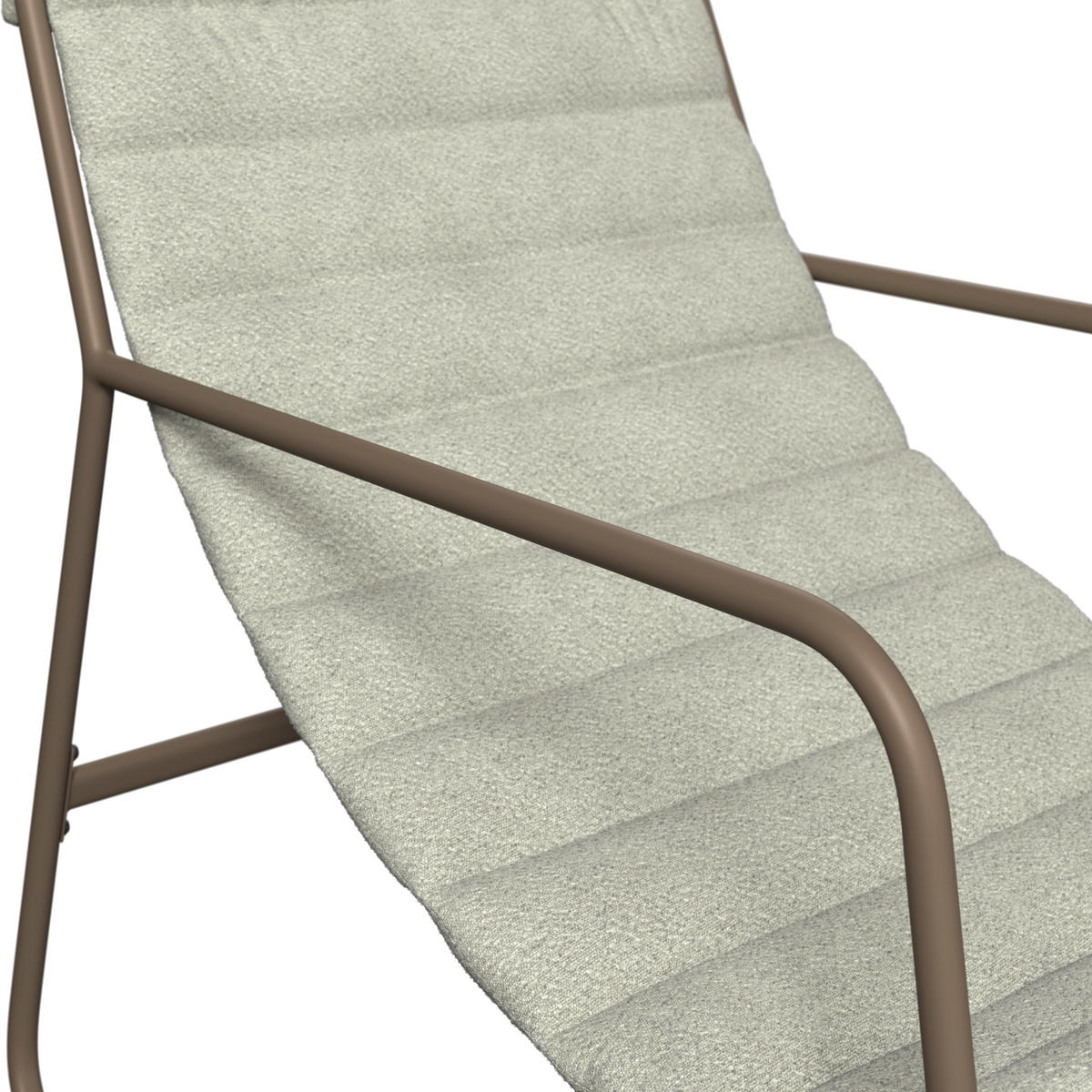 GARTENSET 3-teilig Webstoff Eisen 3-teilig  - Beige/Braun, Basics, Textil/Metall - Ambia Garden