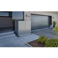 MÜLLTONNENBOX 147/129/88 cm  - Grau, Basics, Metall (147/129/88cm) - Biohort