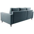 ECKSOFA  in Struktur Dunkelgrau  - Dunkelgrau/Schwarz, MODERN, Holz/Kunststoff (145/230cm) - Carryhome