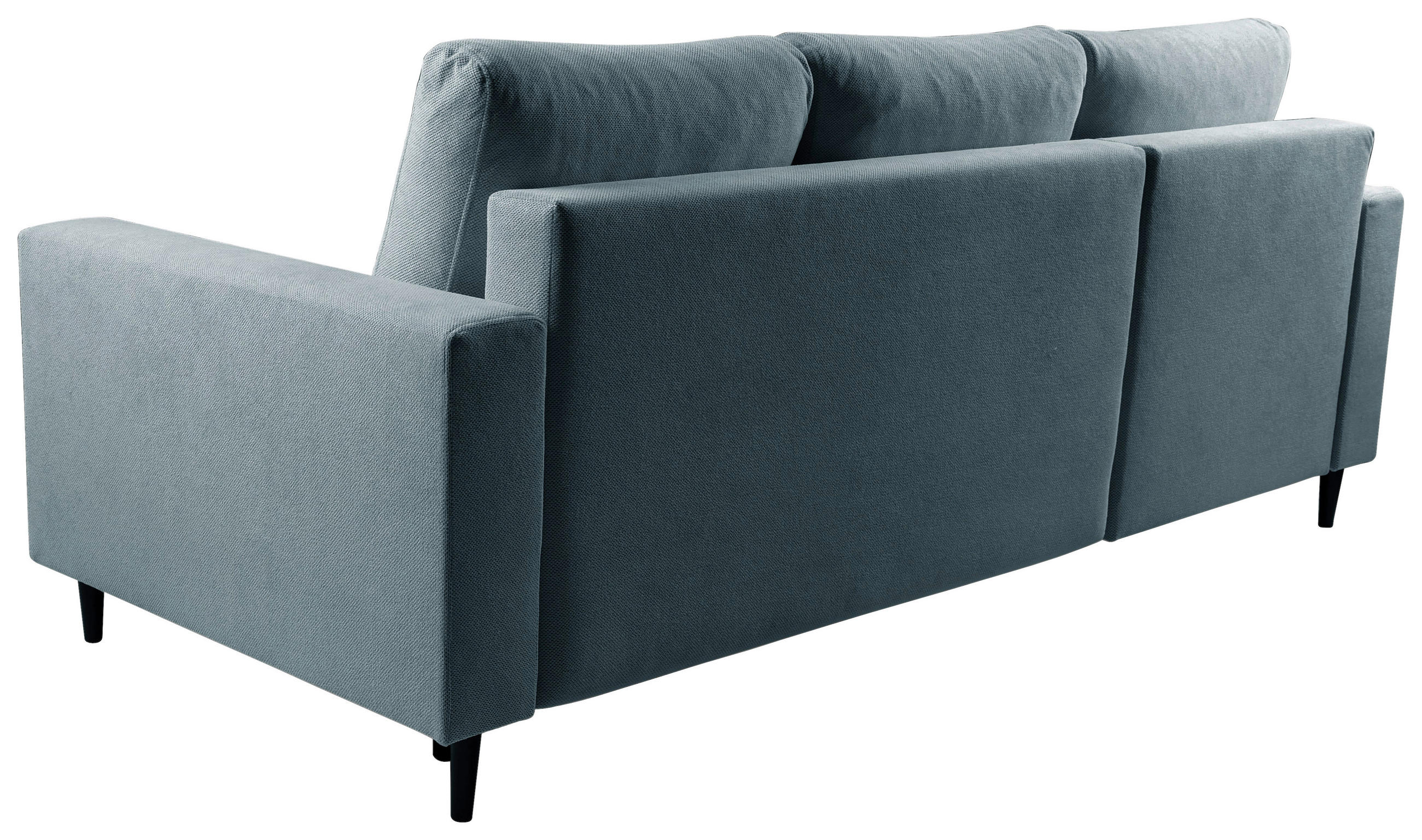 Thumbnail - Mid.you Ecksofa, Dunkelgrau, Textil, Buche, Hartholz, 3-Sitzer, Füllung: Polyurethan (Pur), Silikon, Ottomane links, L-F...