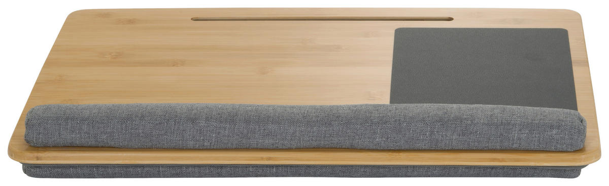 LAPTOPUNTERLAGE - Grau, Basics, Holz/Textil (54/9/36cm) - MID.YOU
