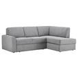ECKSOFA  in Webstoff Grau  224/165 cm  - Schwarz/Grau, KONVENTIONELL, Kunststoff/Textil (224/165cm) - Xora