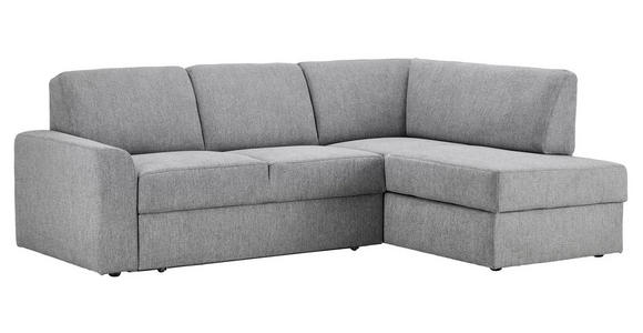 ECKSOFA  in Webstoff Grau  224/165 cm  - Schwarz/Grau, KONVENTIONELL, Kunststoff/Textil (224/165cm) - Xora