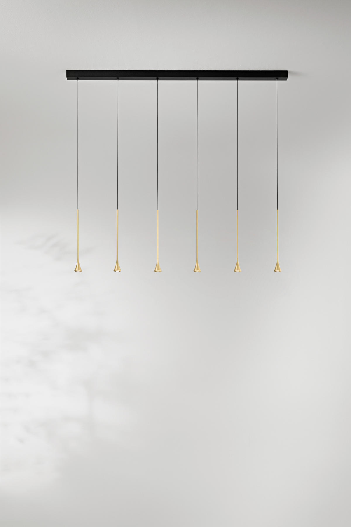 LED-HÄNGELEUCHTE SUSA 110/5/200 cm   - Messingfarben/Schwarz, KONVENTIONELL, Metall (110/5/200cm) - Fabas Luce