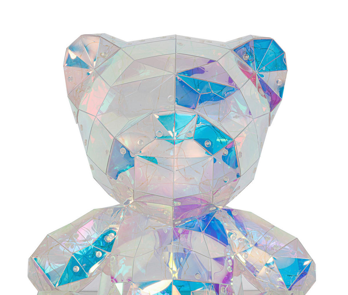 LED-DEKOLEUCHTE Bär 19/20/25 cm   - Transparent/Perlmutt, Design, Kunststoff (19/20/25cm) - Novel