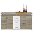 KOMMODE Eichefarben, Weiß - Eichefarben/Alufarben, Design, Holzwerkstoff/Kunststoff (180l) - Carryhome KOMMODE Eichefarben, Weiß - Eichefarben/Alufarben, Design, Holzwerkstoff/Kunststoff (180l) - Carryhome