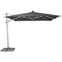 AMPELSCHIRM 300 cm  - Silberfarben/Alufarben, KONVENTIONELL, Textil/Metall (300/300cm) - Glatz