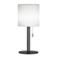 AKKU-TISCHLEUCHTE Lesina 13/30 cm   - Anthrazit/Weiß, KONVENTIONELL, Kunststoff/Metall (13/30cm)