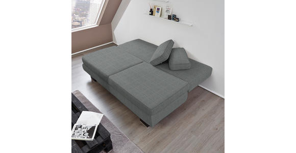 SCHLAFSOFA Grau - Wengefarben/Grau, Design, Holz/Textil (203/94/100cm) - Novel