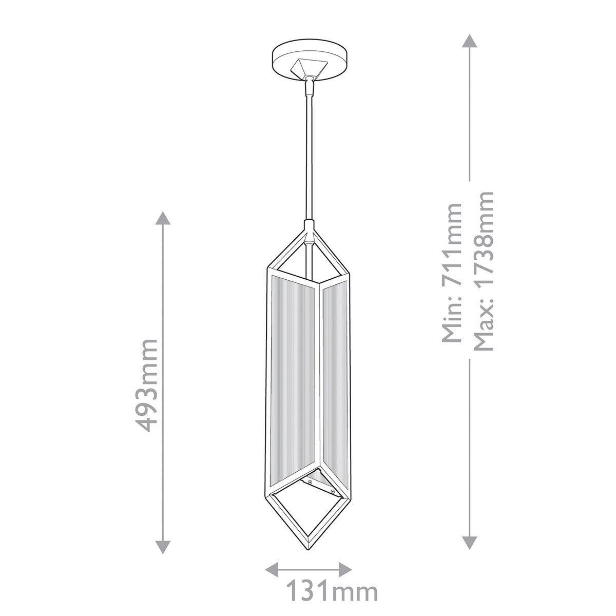 LED-HÄNGELEUCHTE 13,1/49,3 cm    - Cappuccino, KONVENTIONELL, Glas/Metall (13,1/49,3cm) - Elstead Lighting