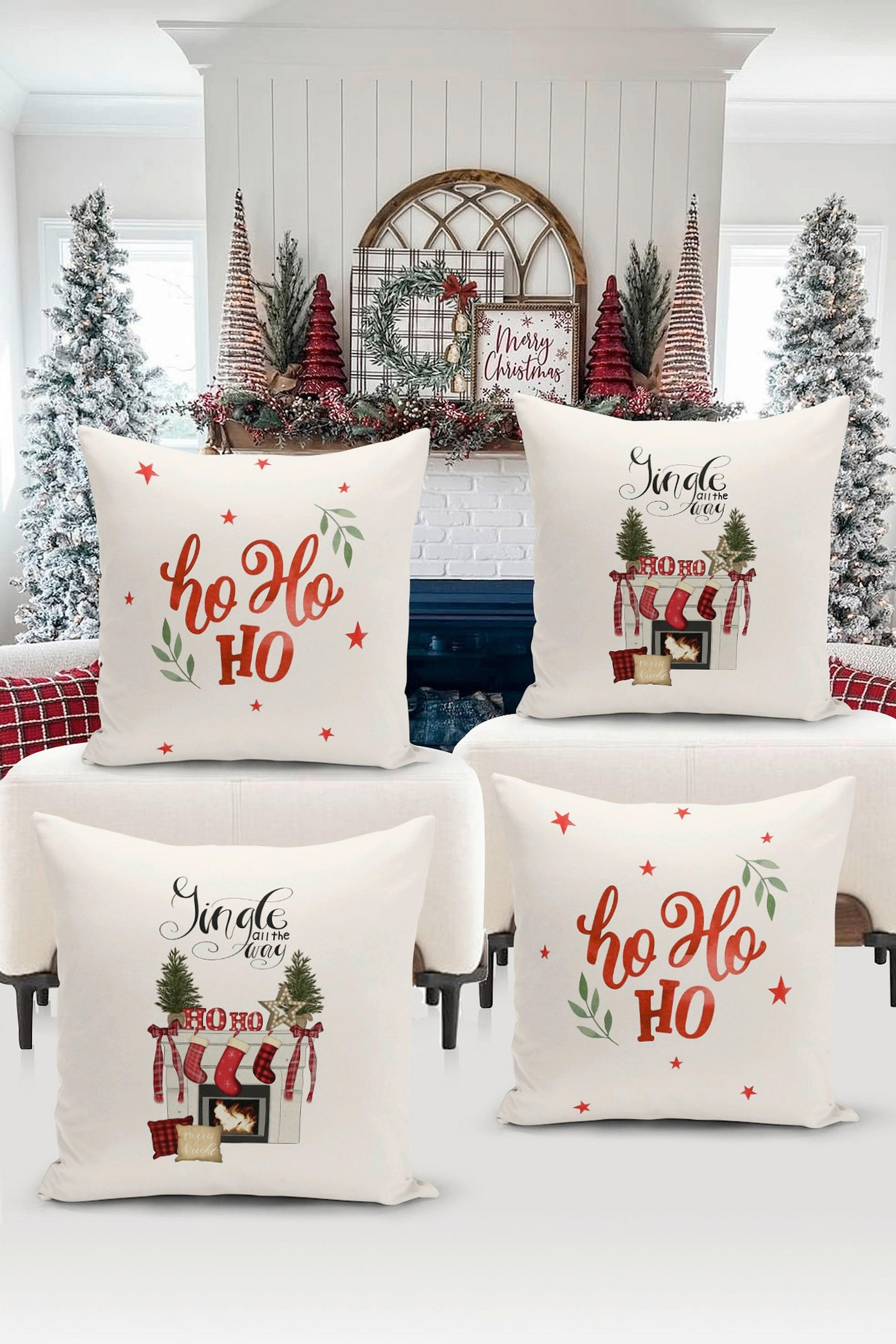 KISSENBEZUG-SET Artfchrst4-51 43/43 cm  - Multicolor, Basics, Textil (43/43cm) - X-Mas