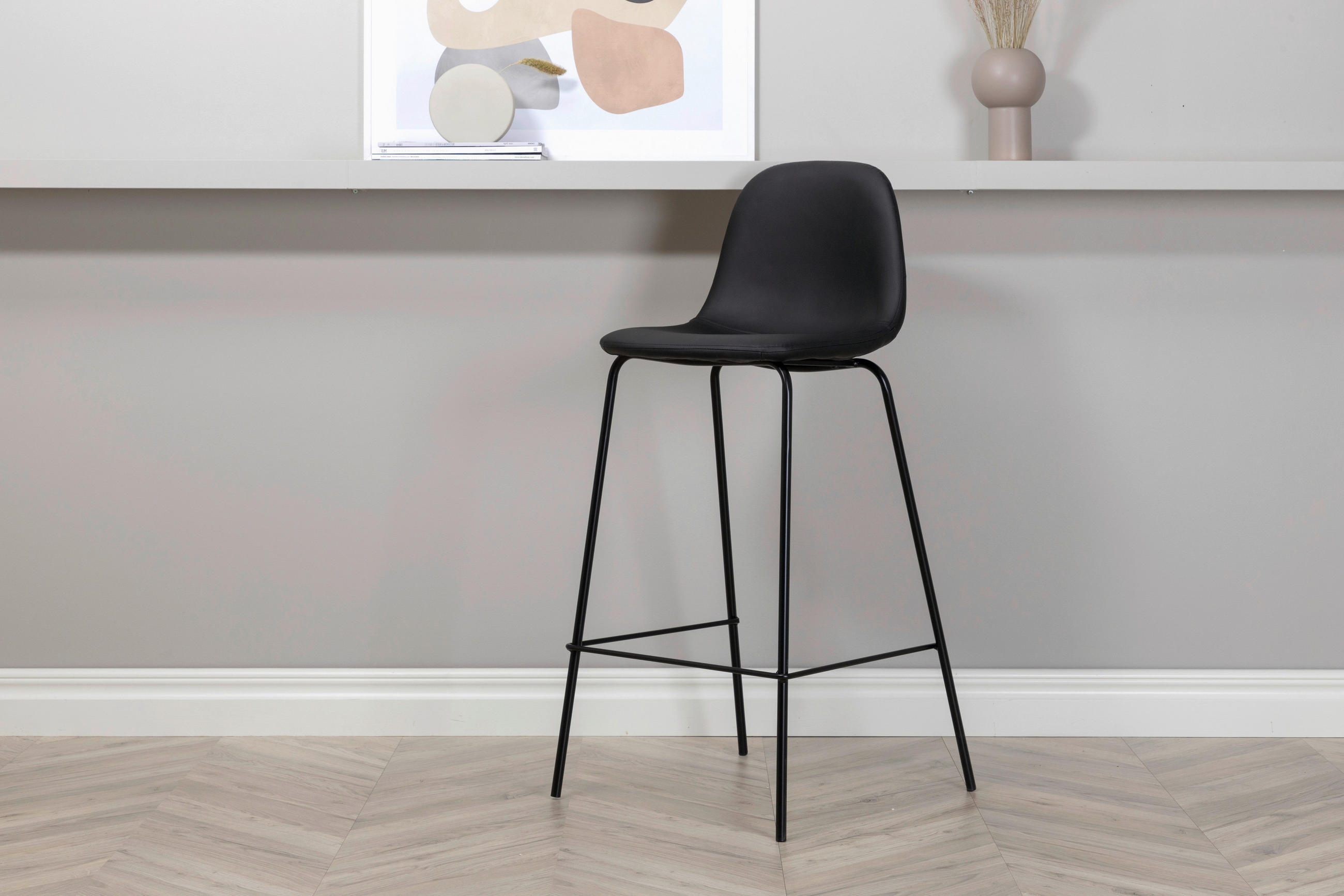 BARPALL SET i svart  - svart, Design, metall/textil (41,5/105/43cm) - Livetastic