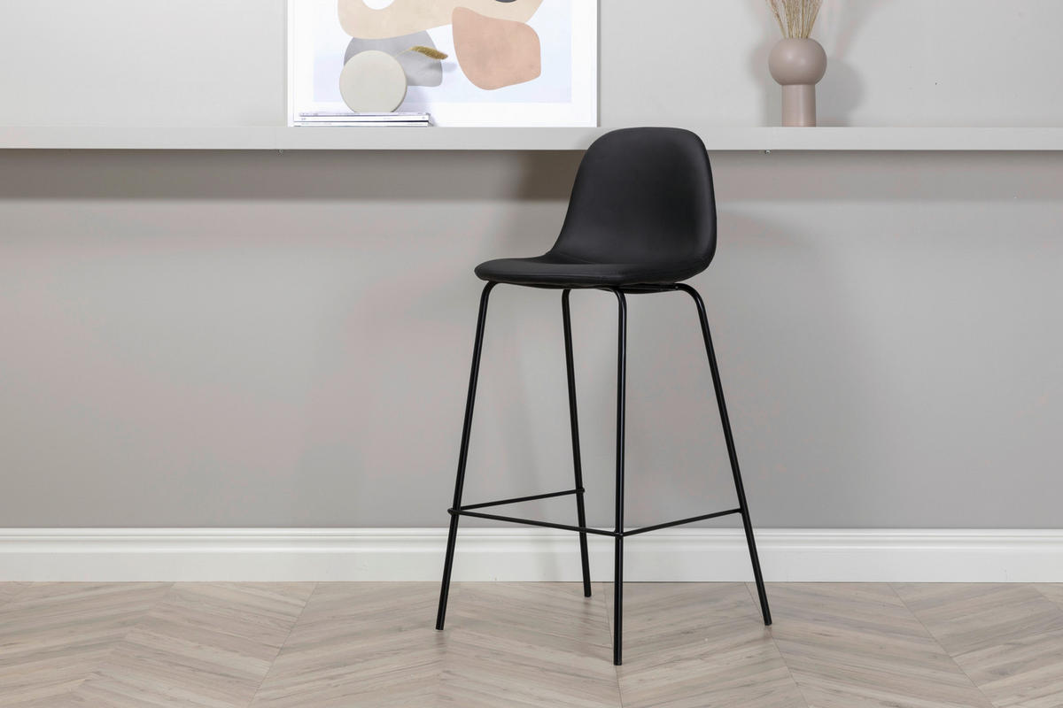 BARPALL SET i svart  - svart, Design, metall/textil (41,5/105/43cm) - Livetastic