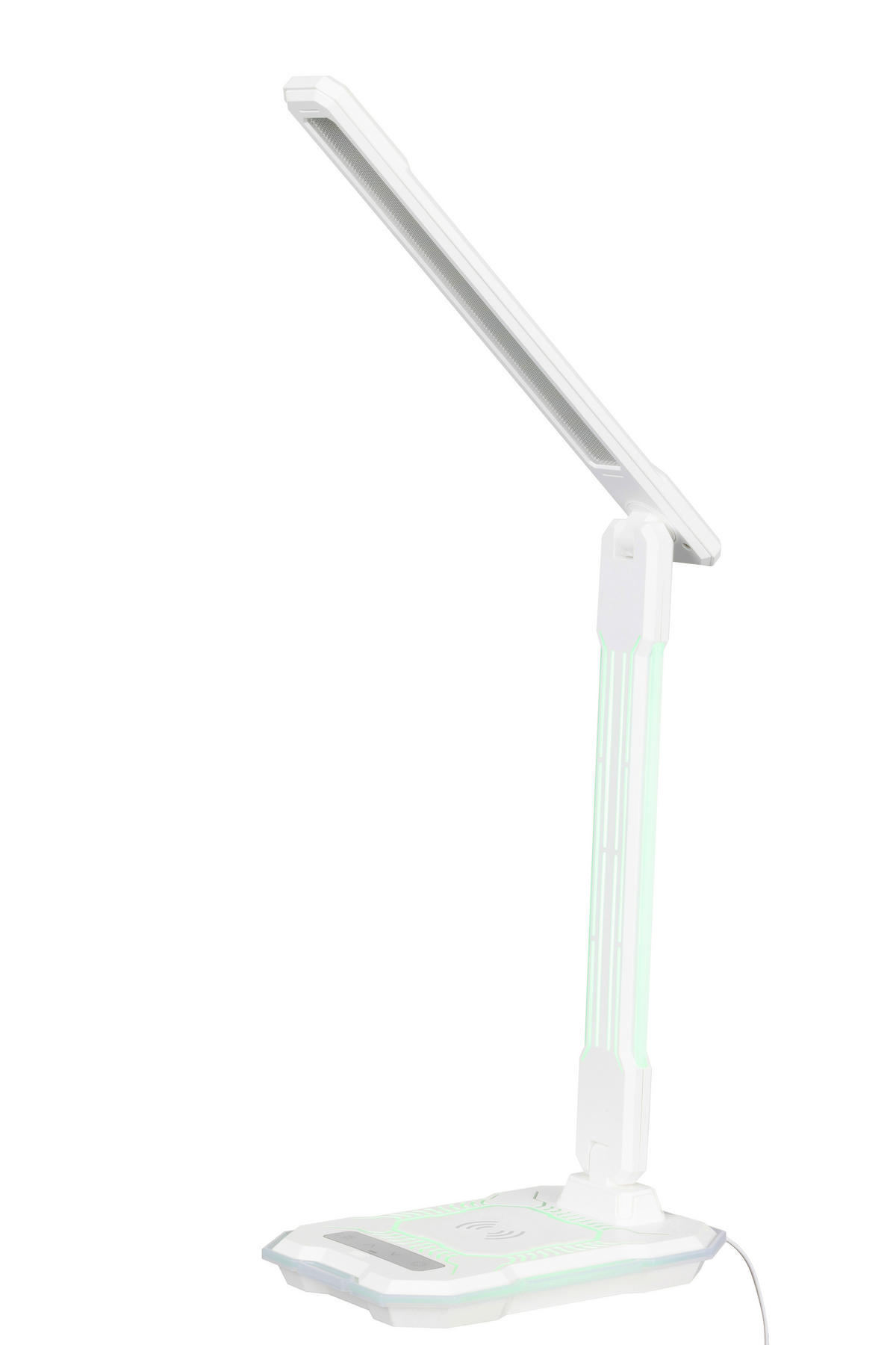 LED LAMPA ZA RADNI STO Cyberglow  - bela, Lajfstajl, plastika (31,6/18,1/12,1cm) - Novel