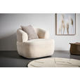 SESSEL in Bouclé Creme - Creme, Design, Textil (82/64/80cm) - Carryhome