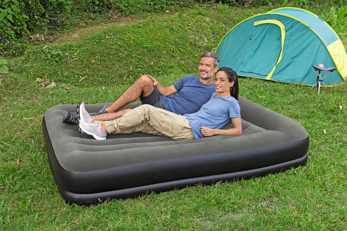 LUFTBETT TRITECH AIR 67699 Schwarz, Dunkelgrau  - Dunkelgrau/Schwarz, KONVENTIONELL, Kunststoff (203/152/36cm) - Bestway