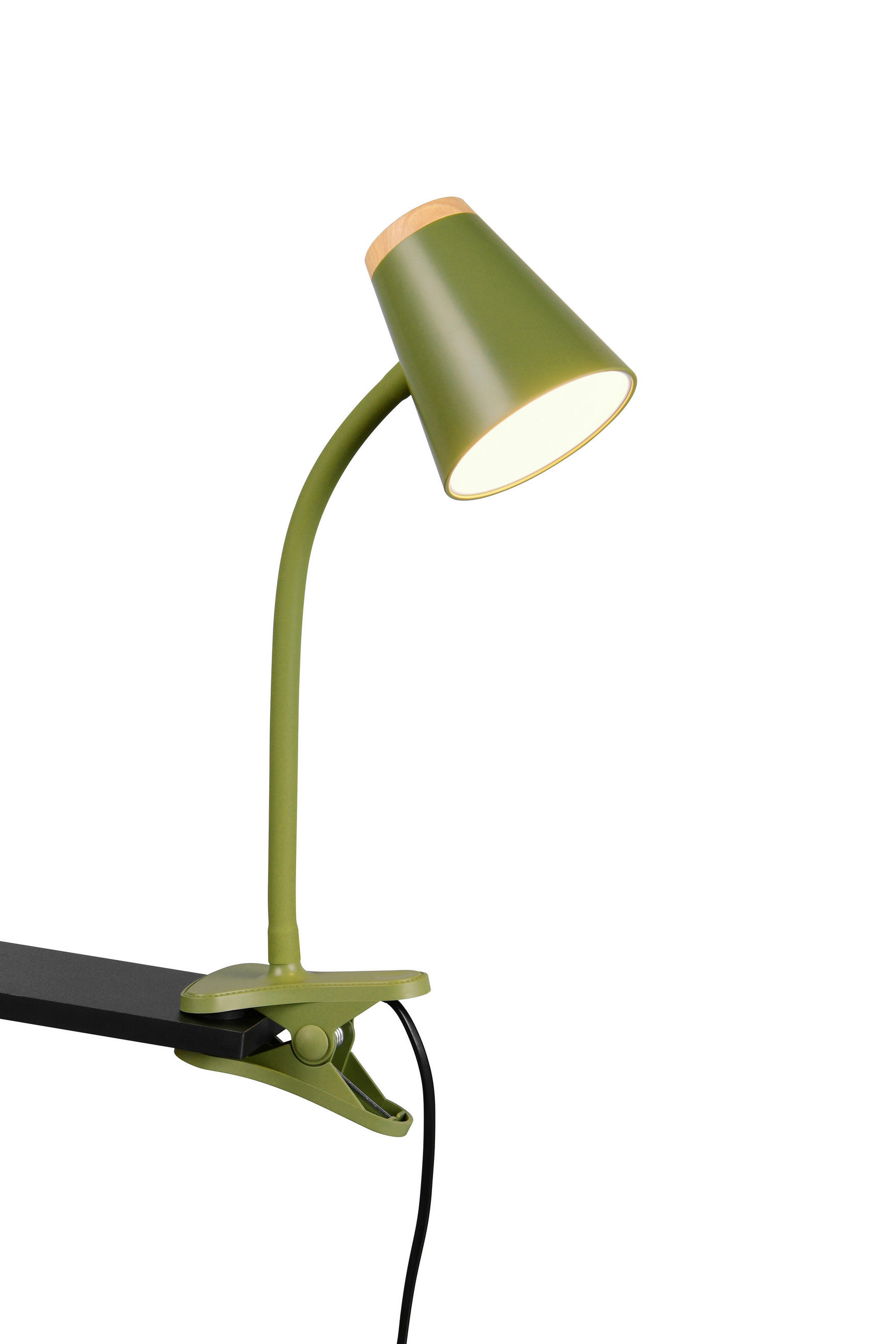 LED-KLEMMLEUCHTE   - Braun/Grün, Basics, Kunststoff/Metall (33/9,5/32cm)