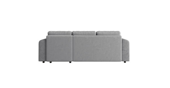 ECKSOFA inkl. Funktionen Hellgrau Cord  - Hellgrau/Schwarz, KONVENTIONELL, Kunststoff/Textil (260/200cm) - Xora