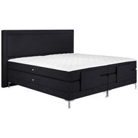 BOXSPRINGBETT 180/200 cm  in Anthrazit  - Anthrazit/Alufarben, Design, Textil/Metall (180/200cm) - Welnova