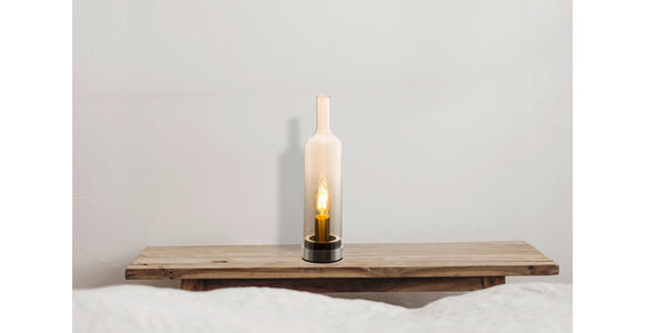 TISCHLEUCHTE 8,5/33 cm   - Bernsteinfarben, Basics, Glas/Metall (8,5/33cm) - Boxxx