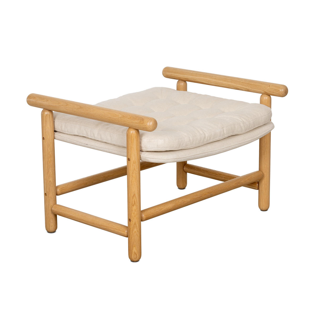 PALL i trä, textil cremefärgad, ekfärgad  - ekfärgad/cremefärgad, Design, trä/textil (70/47/57cm) - Best Price