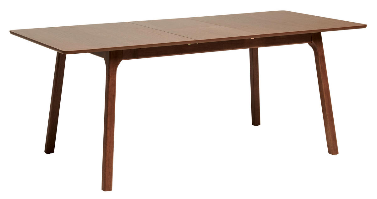 ESSTISCH Kautschukholz furniert, massiv rechteckig Walnussfarben  - Walnussfarben, MODERN, Holz (150/76/90cm) - Livetastic