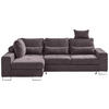 ECKSOFA Taupe Flachgewebe  - Taupe, Design, Textil/Metall (188/260cm) - Hom`in