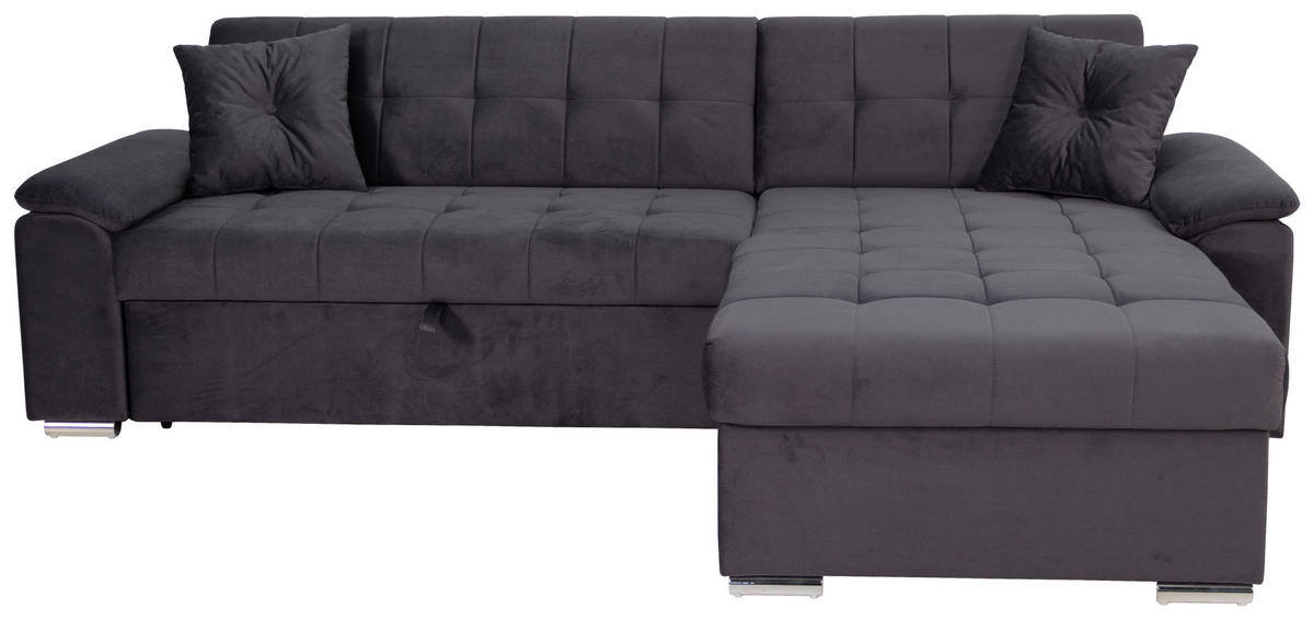 ECKSOFA Grau Zierkissen  - Grau, Trend, Textil (257/167cm) - Livetastic