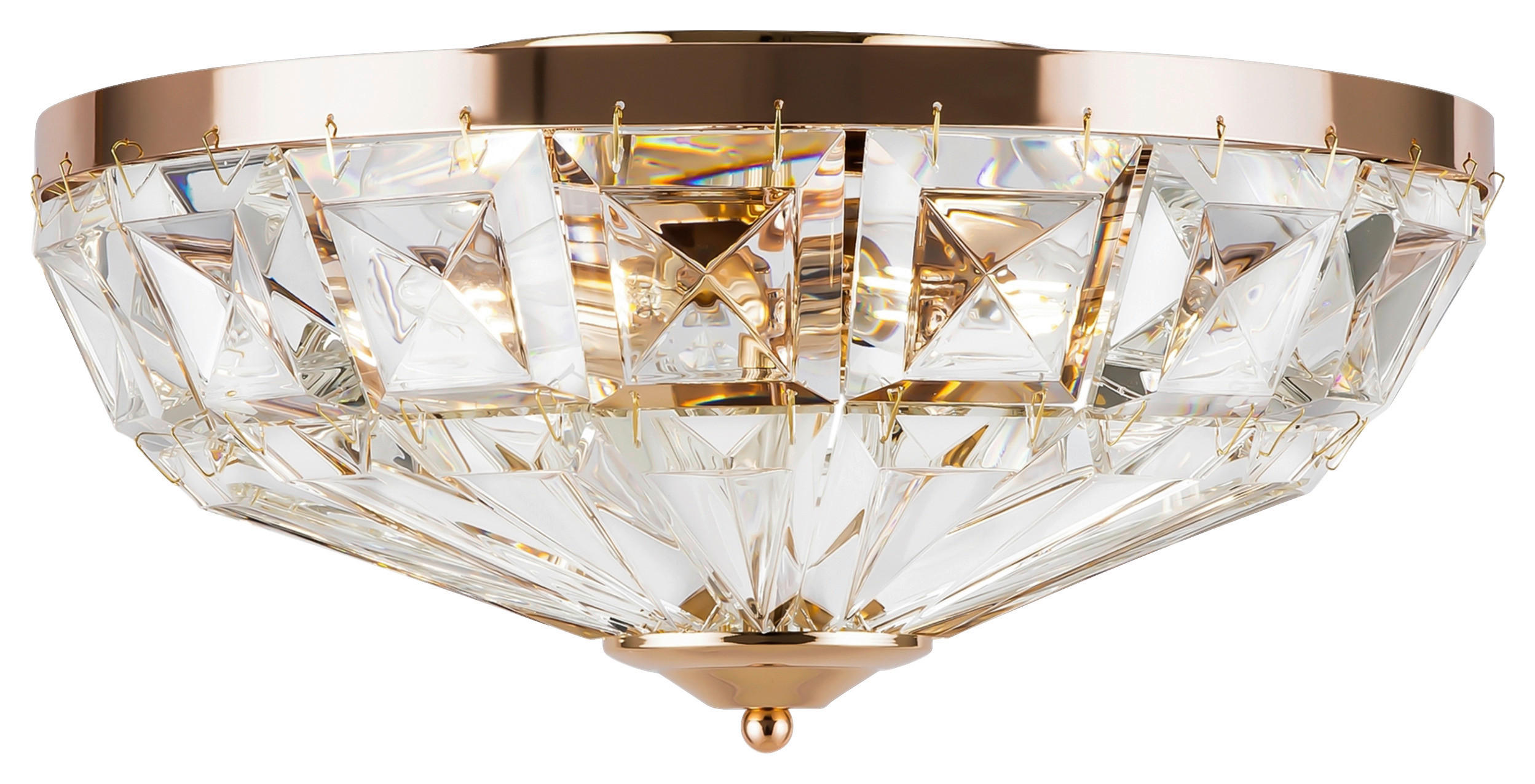 DECKENLEUCHTE 39,6/19,2/39,6 cm   - Goldfarben, Basics, Glas/Metall (39,6/19,2/39,6cm) - MAYTONI