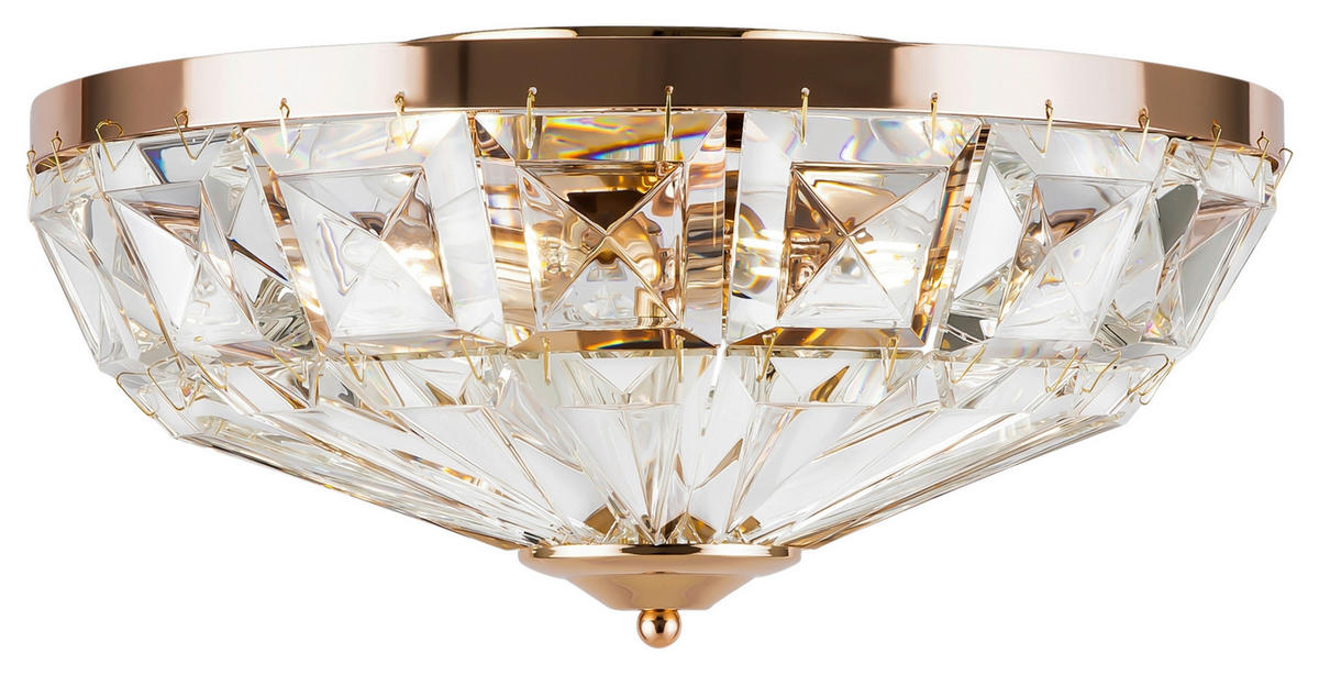 TAKLAMPA  - guldfärgad, Basics, metall/glas (39,6/19,2/39,6cm) - MAYTONI